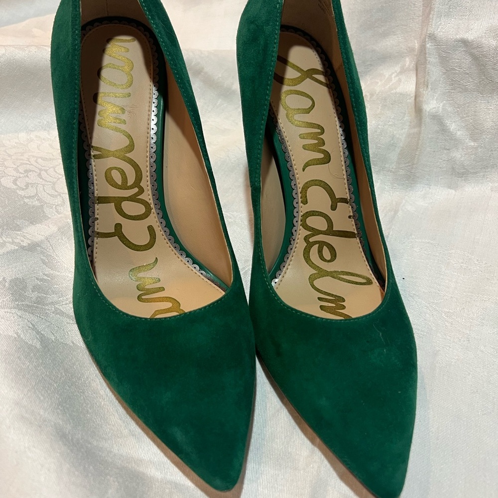 Sam Edelman Emerald Green Suede Heels